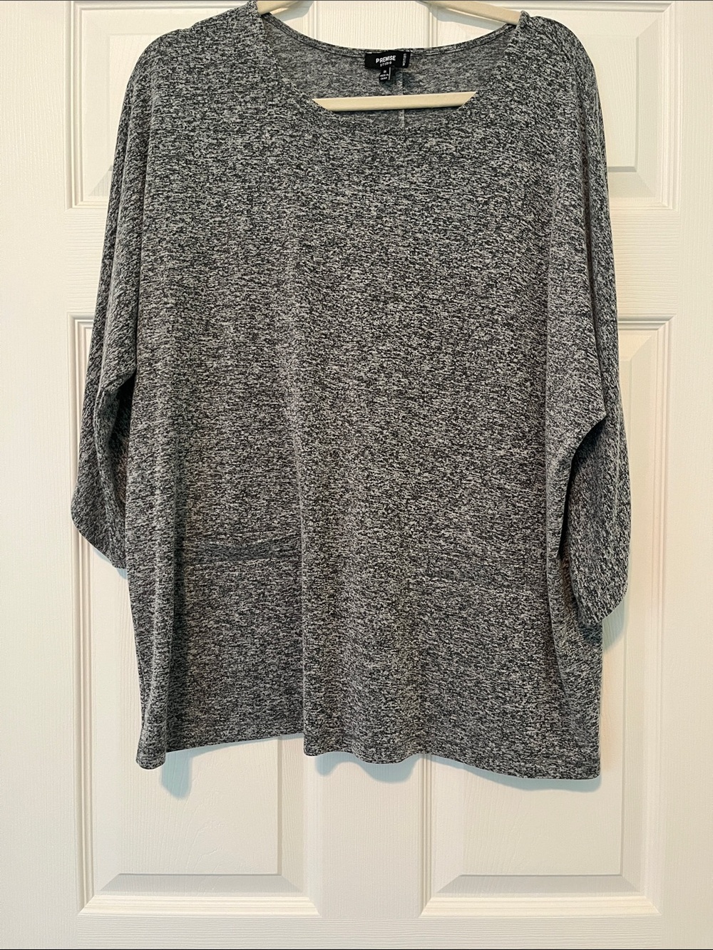 Premise Women's Heathered Charcoal Tunic Top - Gray